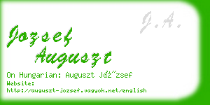 jozsef auguszt business card